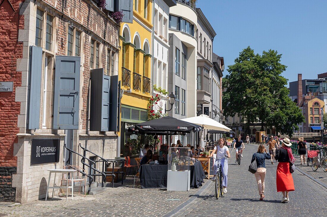 Belgien, Ostflandern, Gent, Kraanlei (Quai de la Grue)