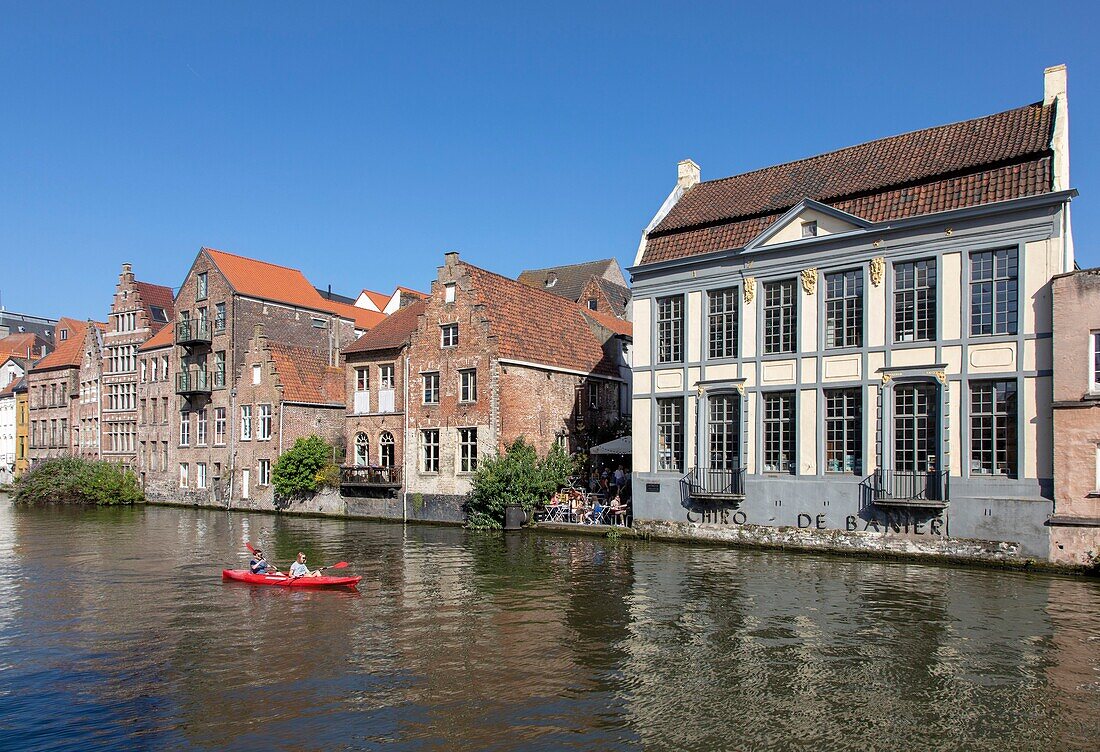 Belgien, Ostflandern, Gent, Kraanlei (Quai de la Grue), entlang der Lys