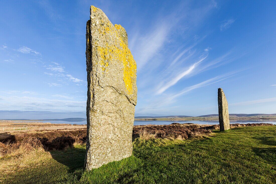 United Kingdom, Scotland, Orkney Islands, Mainland, Ring of Brodgar, Heart of Neolithic Orkney, listed a World Heritage Site by UNESCO