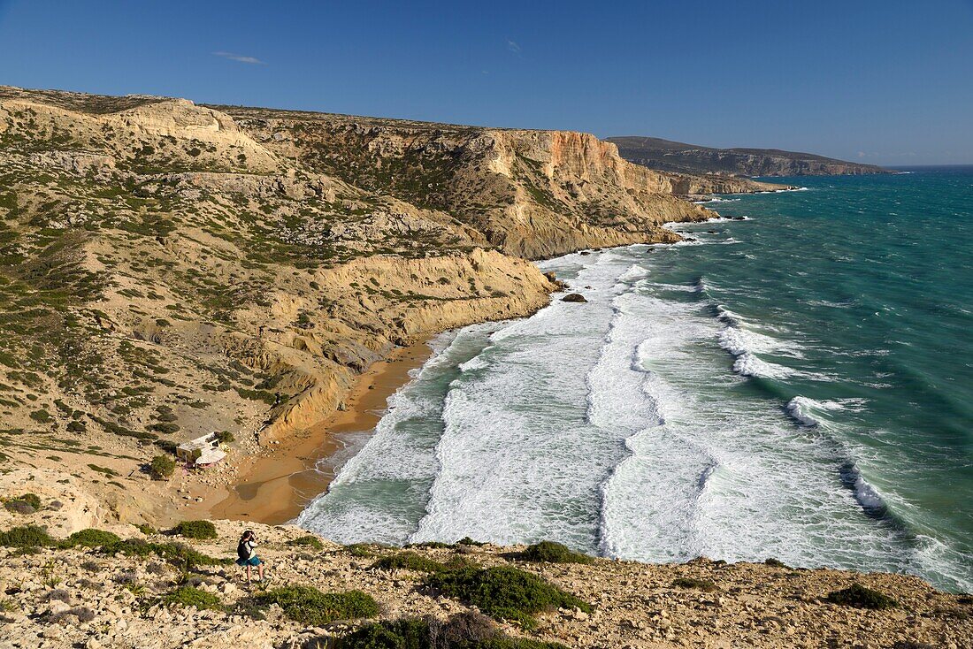 Greece, Crete, Matala, Red Beach beach