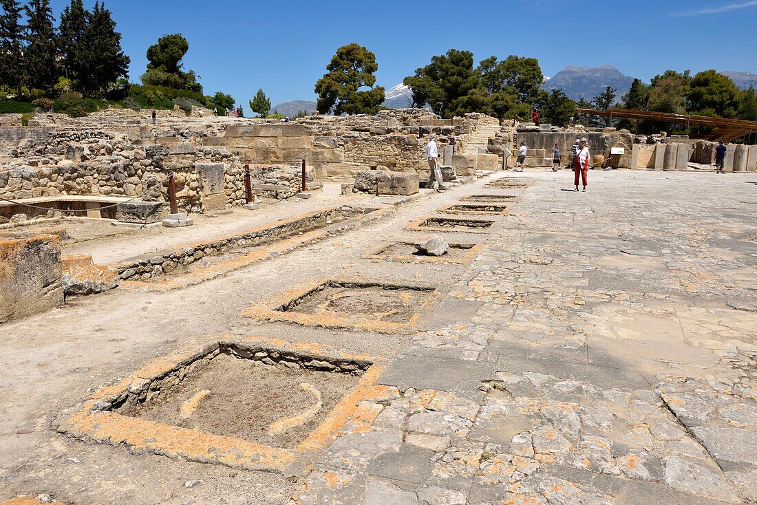 Greece, Crete, Phaistos, archeological site, centrale courtyard