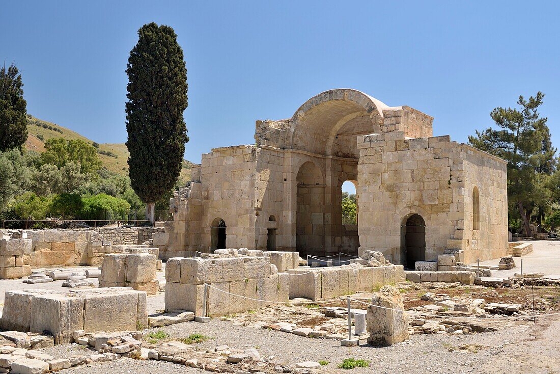 Griechenland, Kreta, Gortyn, archäologische Stätte, Basilika des Heiligen Tite, Reliquien