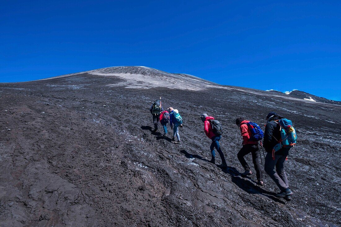 Italy, Sicily, Etna Volcano, ascent of the south crater