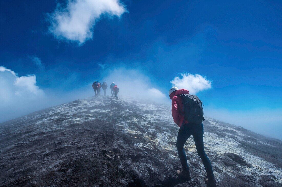 Italy, Sicily, Etna Volcano, ascent of the south crater