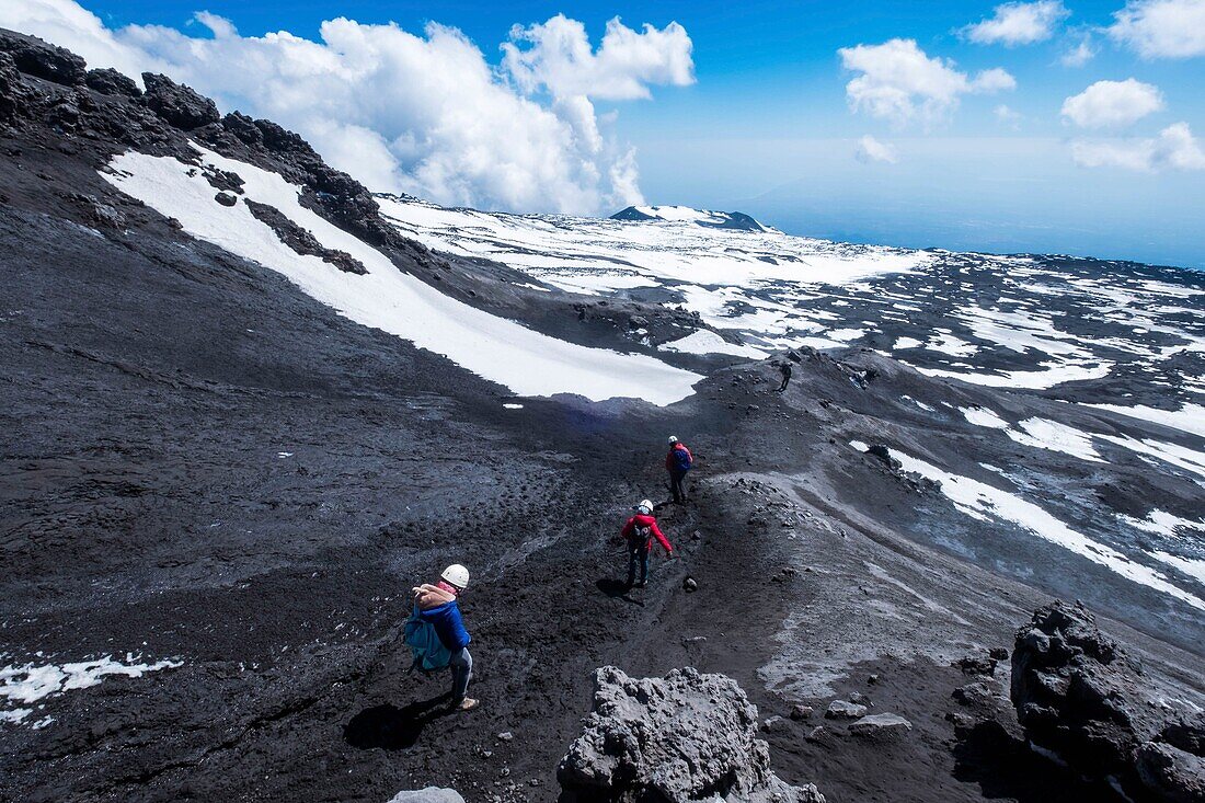 Italy, Sicily, Etna Volcano, ascent of the south crater