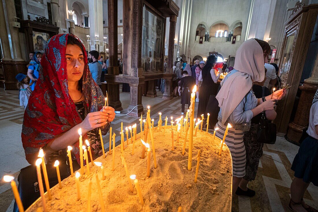 Georgia, Tbilisi, Avlabari district, Holy Trinity Cathedral (or Tsminda Sameba)