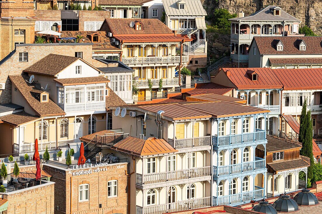 Georgia, Tbilisi, Old Tbilisi or Dzveli Kalaki, Abanotubani district or district of the sulfur baths