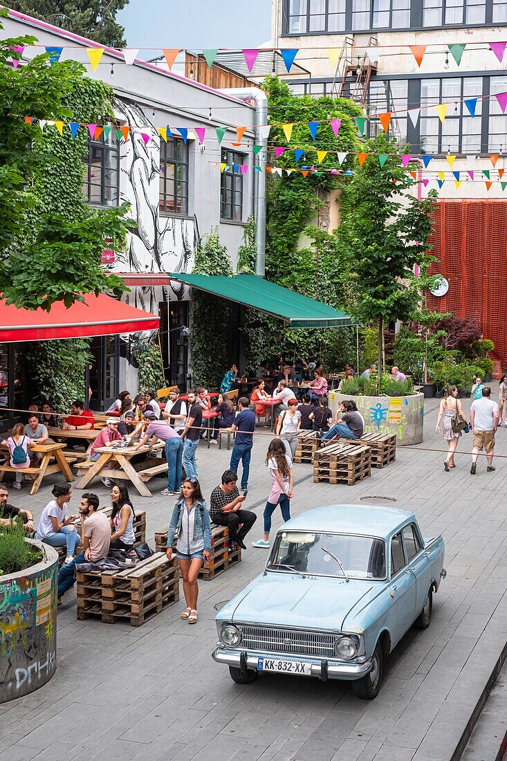 Georgia, Tbilisi, Chugureti district, La Fabrika is an alternative multifunctional cultural center housed in a former Soviet sewing factory