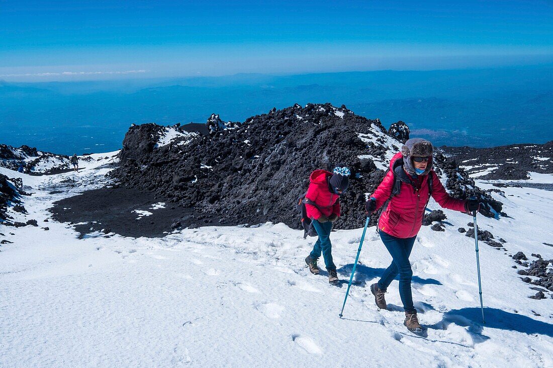 Italy, Sicily, Etna Volcano, ascent of the south crater