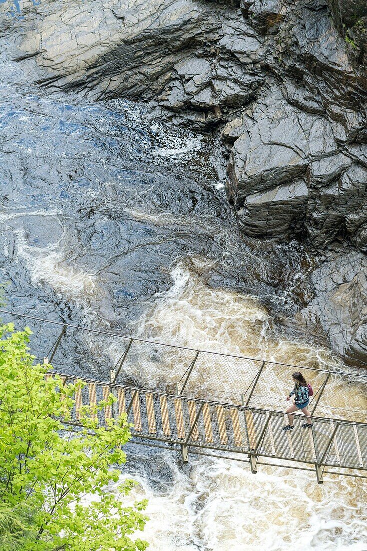 Kanada, Québec, Beaupre, die Mestachibo-Tour durch die Schlucht des Saint-Anne-Flusses