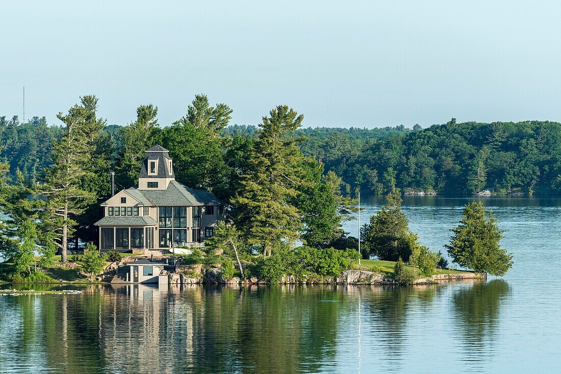 Canada, Ontario, the Thousand Islands region on the St. Lawrence River, between Canada and the United States