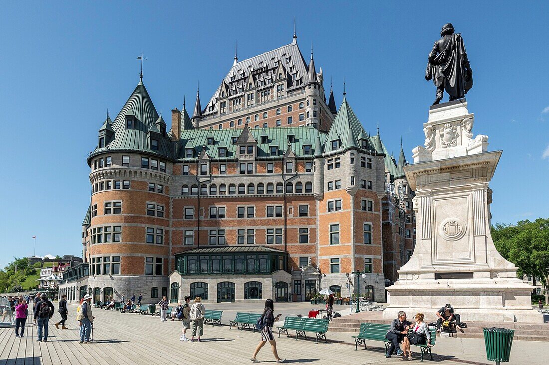 Canada, Quebec, Quebec City, Chateau Frontenac Hotel in Old Quebec