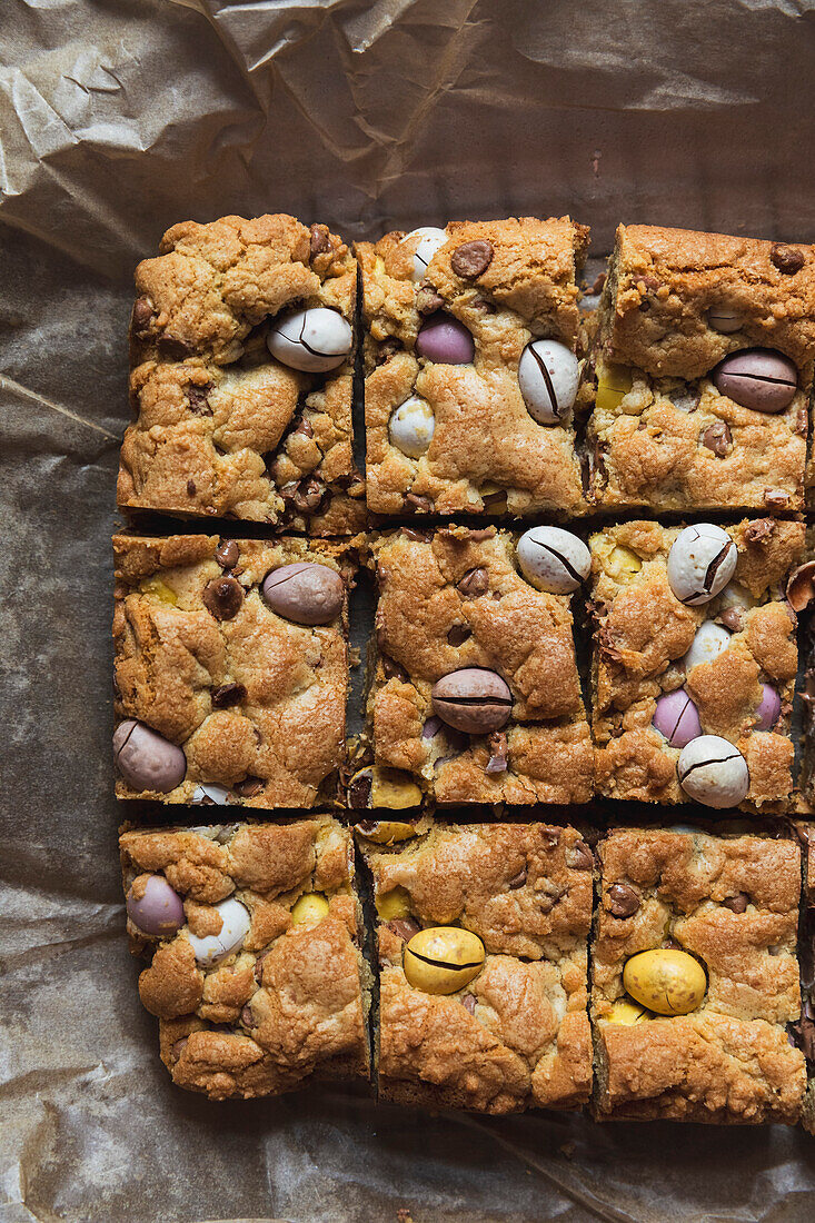 Chocolate mini egg cookie bar