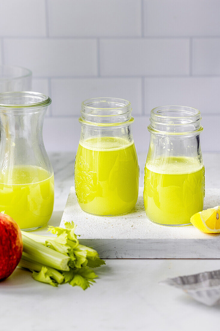 A healthy Apple and celery juice