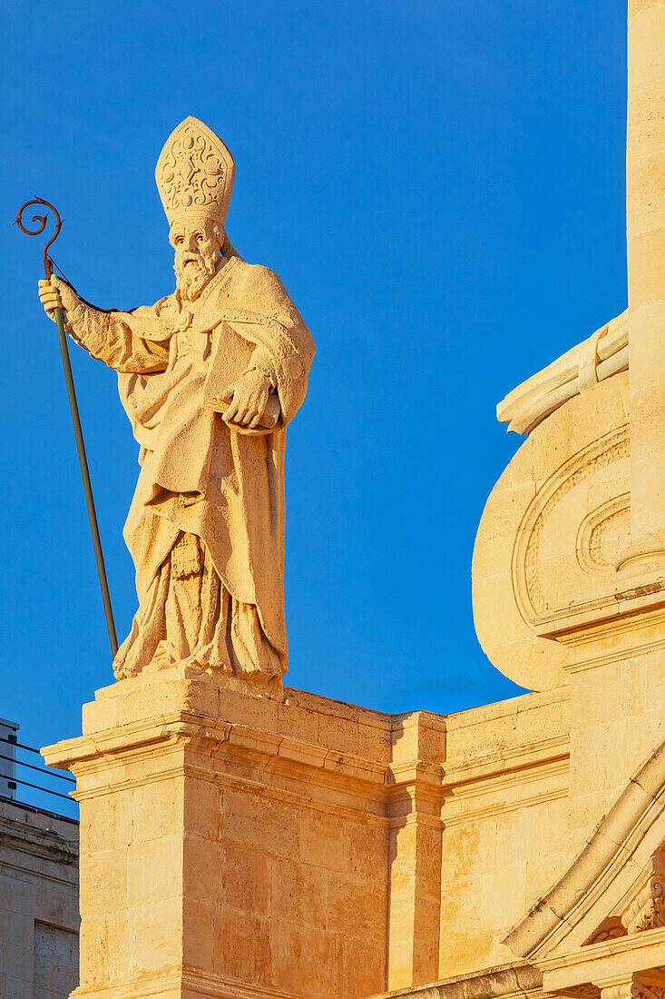 Detail, Syracuse Cathedral facade, Ortygia, UNESCO World Heritage Site, Syracuse, Sicily, Italy, Mediterranean, Europe