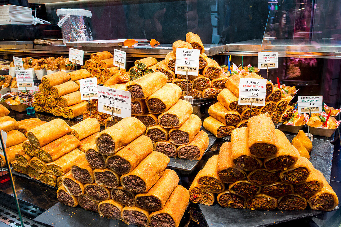 Der Mercat de Sant Josep de la Boqueria, Barcelonas berühmtester Markt, Barcelona, Katalonien, Spanien, Europa