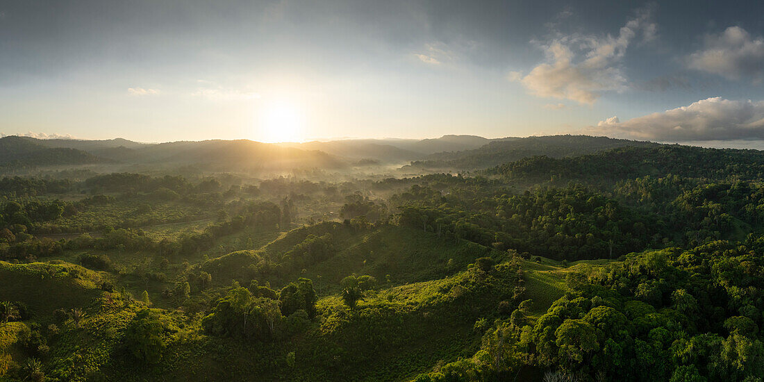 Aerial view of Corcovado National Park, Puntarenas Province, Costa Rica, Central America