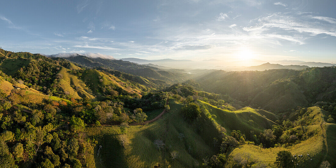 Aerial view of mountains, Alajuela Province, Costa Rica, Central America