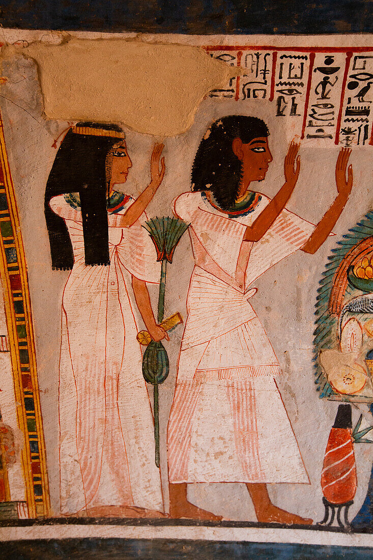 Wall Paintings, Tomb of Roy, TT255, End of Eighteenth Dynasty, Tombs of the Nobles, Ancient Thebes, UNESCO World Heritage Site, Luxor, Eygpt, North Africa, Africa