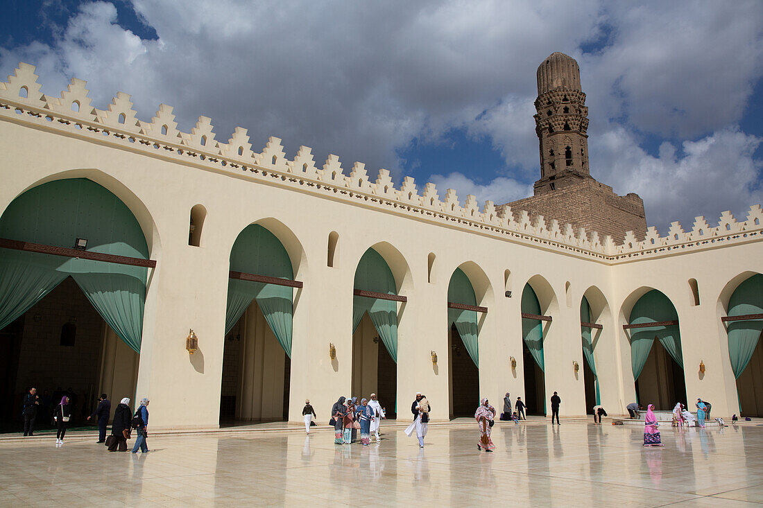 Al-Hakim-Moschee, 1013 n. Chr., Al-Muizz-Straße, Historisches Kairo, UNESCO-Welterbe, Kairo, Ägypten, Nordafrika, Afrika