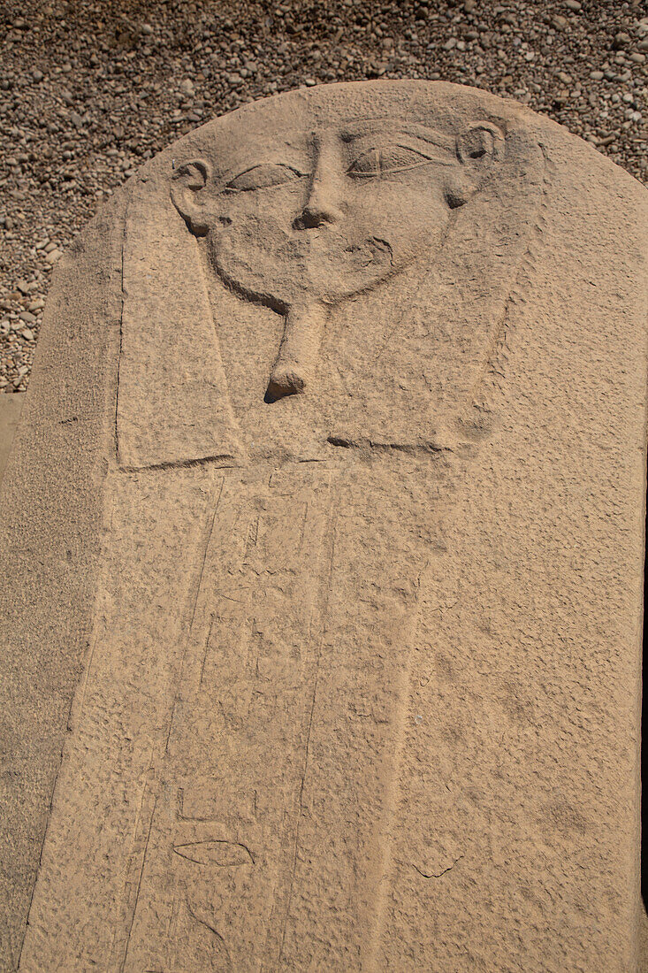 Top, Stone Sarcophagus, Temple of Hathor, Dendera, Qena, Egypt, North Africa, Africa