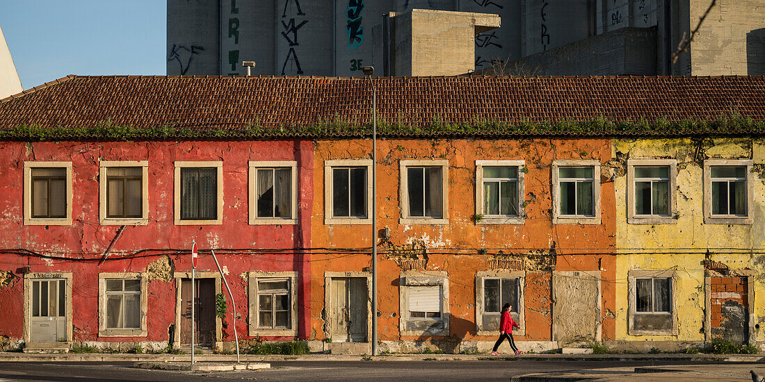 Exterior of houses, Barreiro, Lisbon District, Portugal, Europe