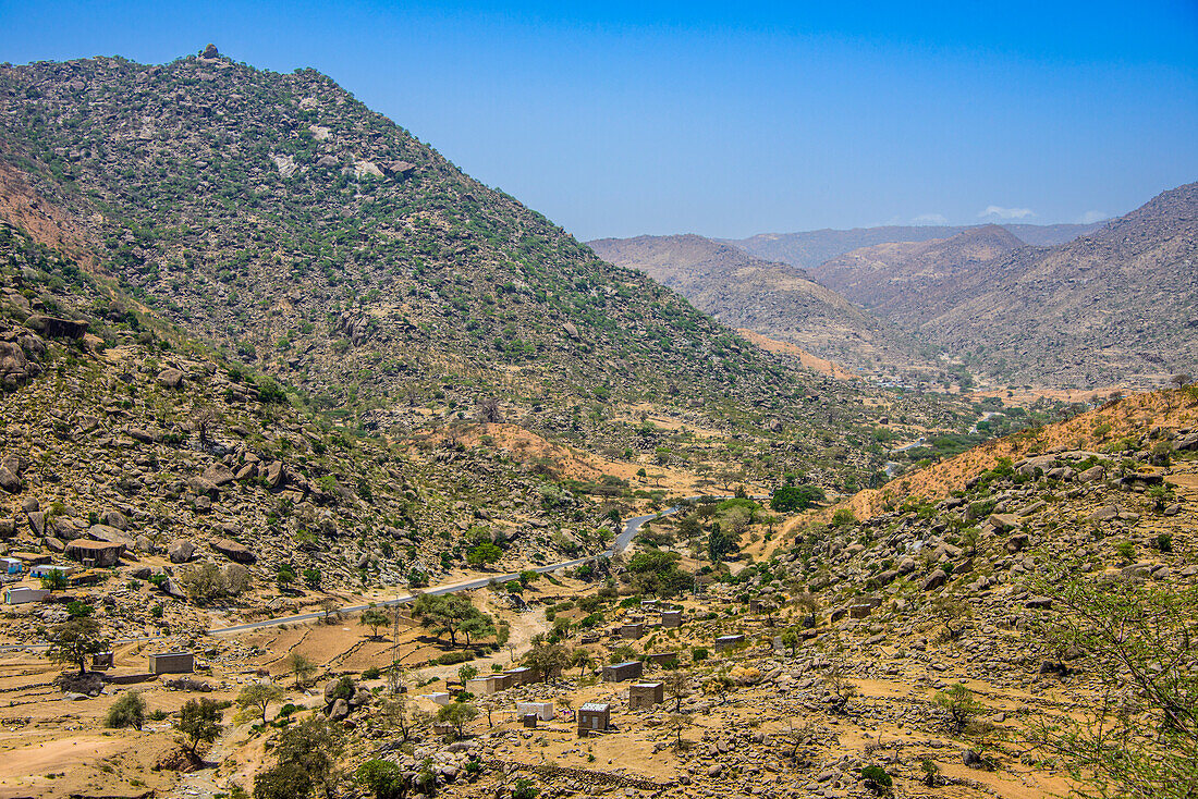 Das Hochland von Eritrea in der Nähe von Keren, Eritrea, Afrika