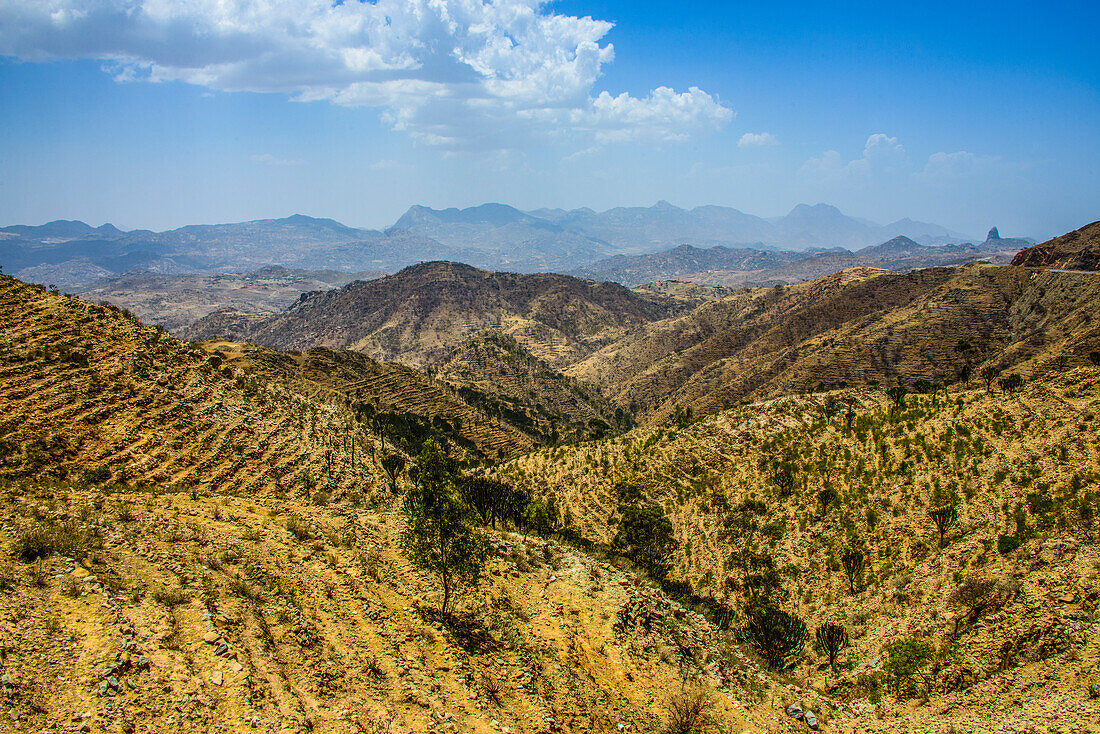 Das Hochland von Eritrea in der Nähe von Keren, Eritrea, Afrika