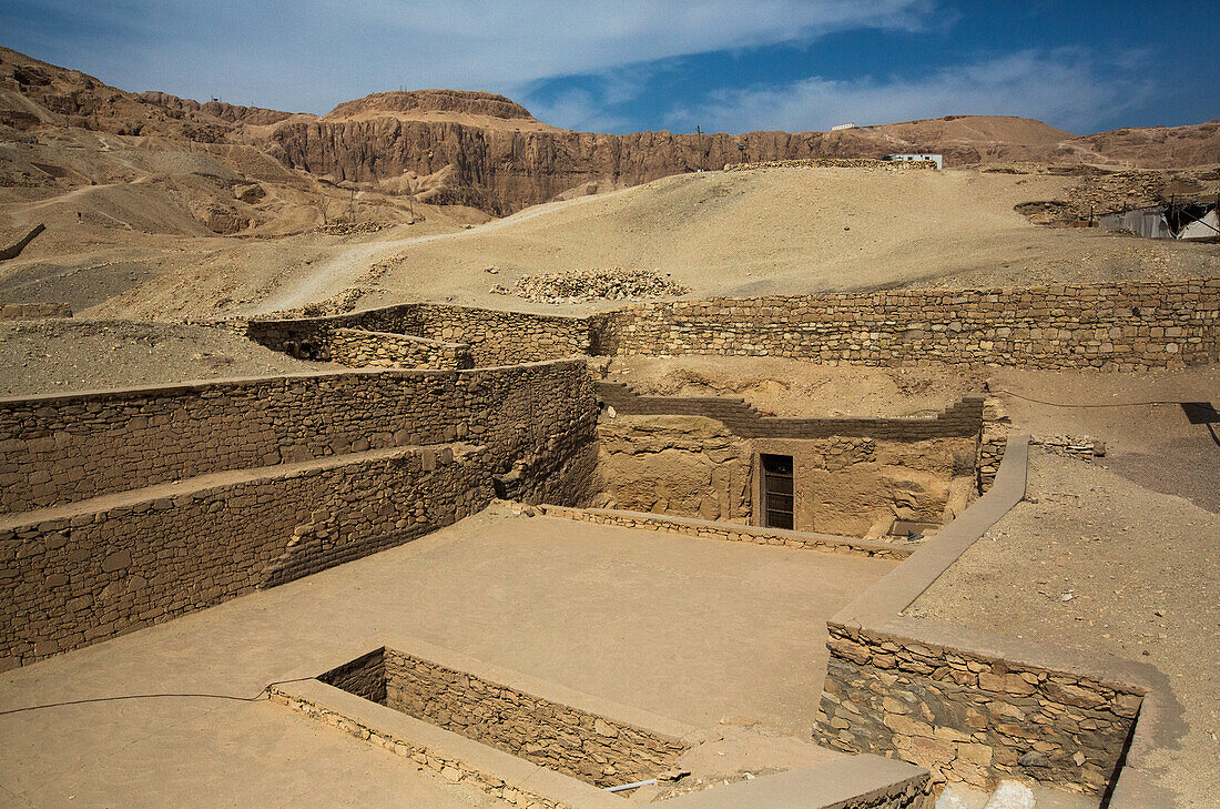 Tomb Entrance, Tomb of Amenemopet, TT41, Ancient Thebes, UNESCO World Heritage Site, Luxor, Egypt, North Africa, Africa