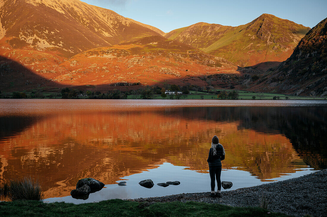 Crummock Water, Lake District National Park, UNESCO-Welterbe, Cumbria, England, Vereinigtes Königreich, Europa