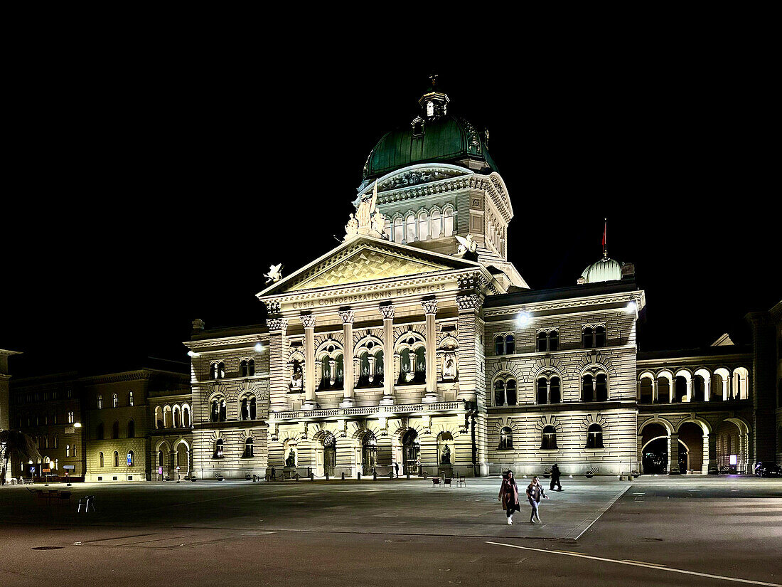 The Federal Palace of Switzerland, a building housing the Swiss Federal Assembly (legislature) and the Federal Council (executive) and seat of the government of Switzerland and parliament, Bern, Switzerland, Europe