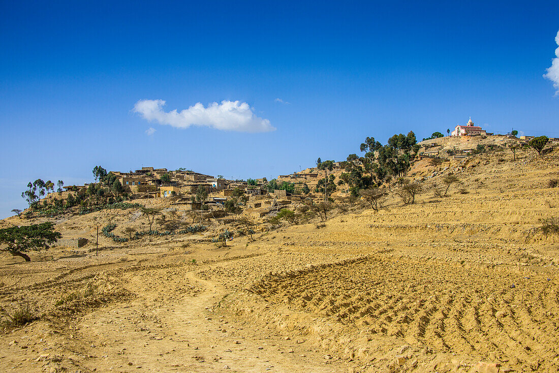 Mountain village in the highlands of Eritrea, Africa