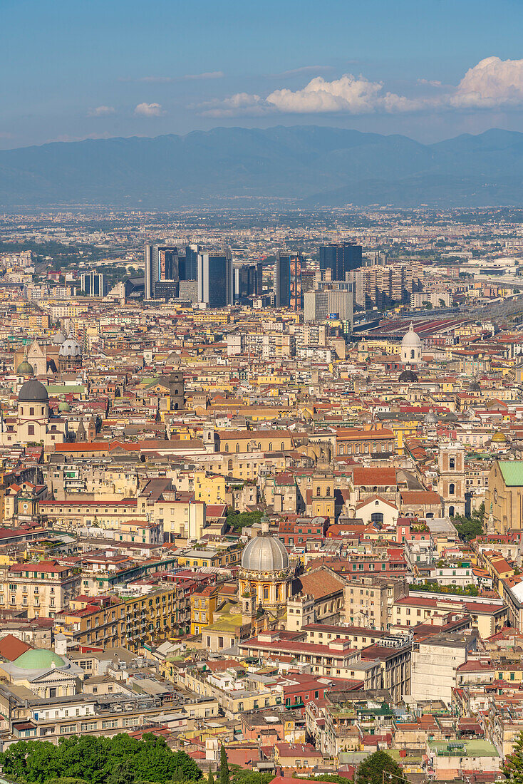 Blick auf die Skyline von Neapel vom Castel Sant'Elmo, Neapel, Kampanien, Italien, Europa