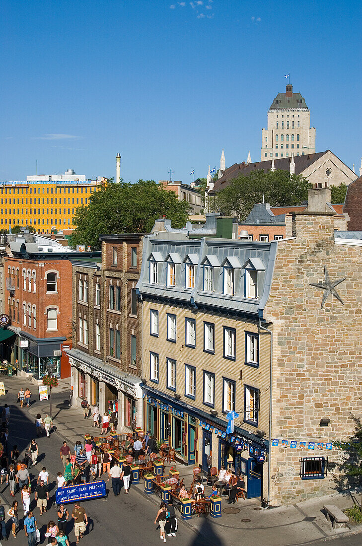 Saint-Jean street in Old Quebec district, Quebec City, Quebec province, Canada, North America