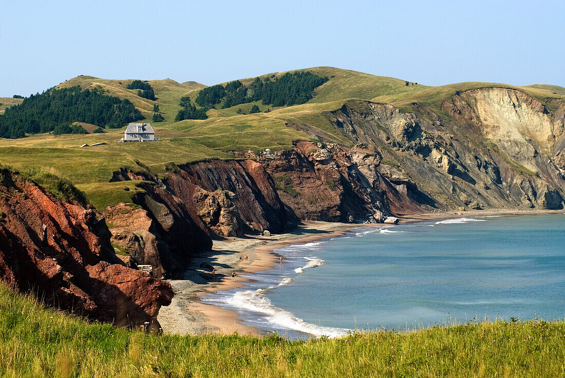 Firmin-Bucht, Cap Alright, Insel Havre aux Maisons, Magdalenen-Inseln, Sankt-Lorenz-Golf, Provinz Québec, Kanada, Nordamerika