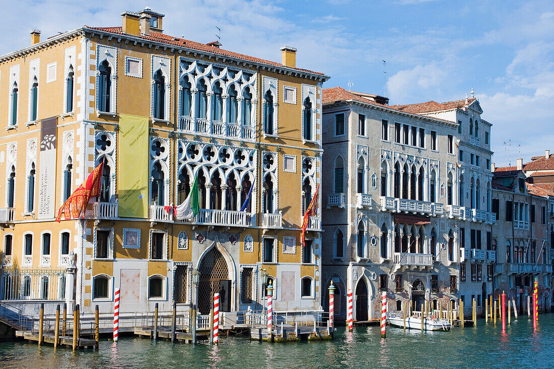 Palazzo Franchetti (Palazzo Cavalli-Franchetti), Sitz des Venezianischen Instituts für Wissenschaften, Literatur und Künste am Canale Grande, Venedig, UNESCO-Weltkulturerbe, Venetien, Italien, Europa