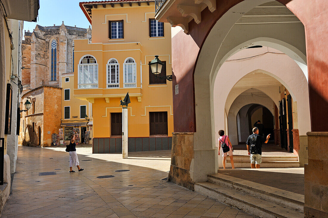 Josep Maria Quadrado street, Ciutadella de Menorca, Menorca, Balearic Islands, Spain, Mediterranean, Europe