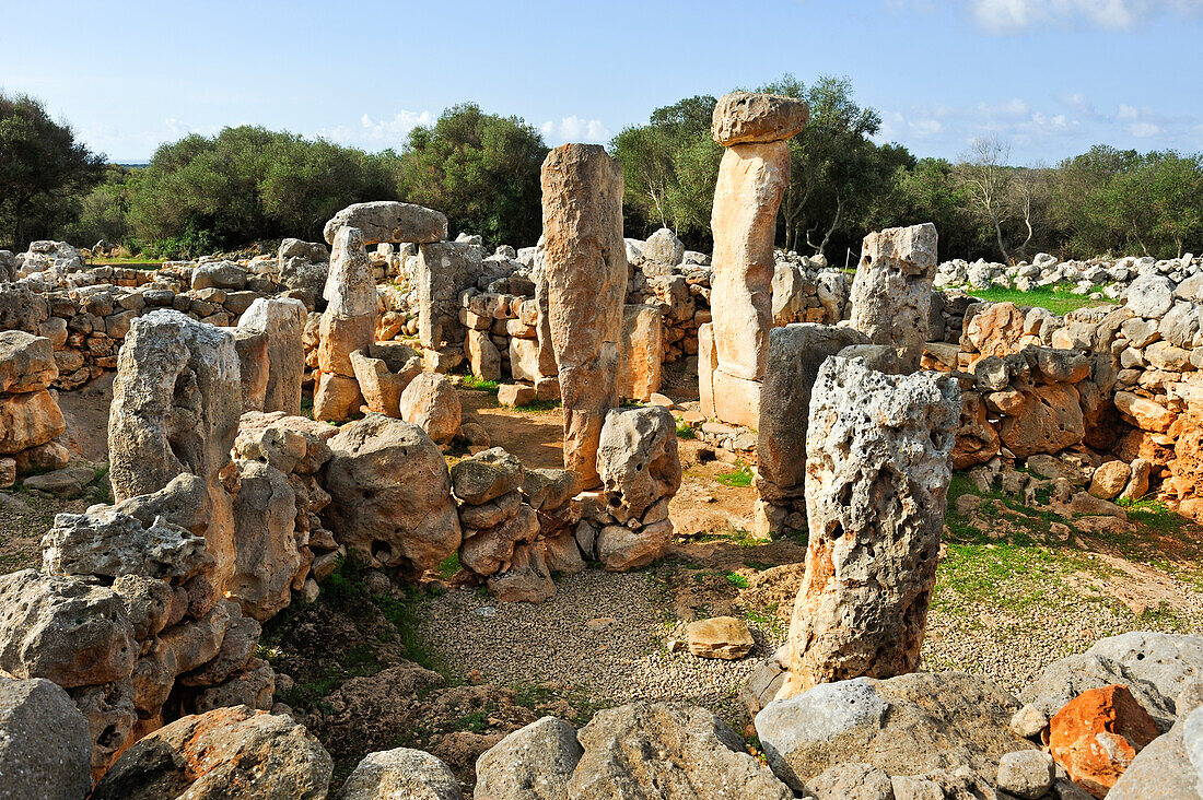 South section of Torre d'en Galmes, a Talayotic site on the island of Menorca, Balearic Islands, Spain, Mediterranean, Europe