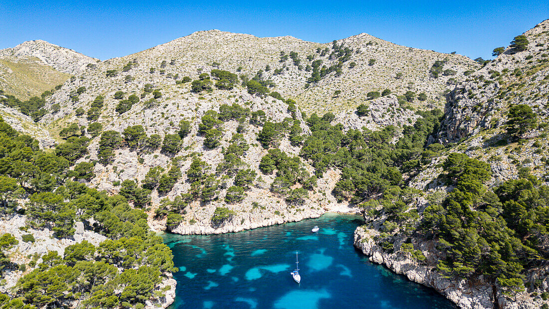 Luftaufnahme der Formentor-Halbinsel, Mallorca, Balearen, Spanien, Mittelmeer, Europa