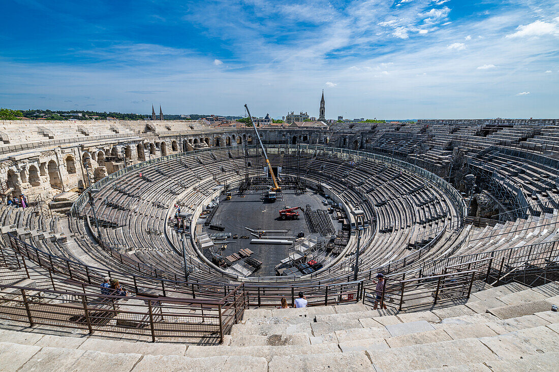 Römisches Amphitheater, Nîmes, Gard, Okzitanien, Frankreich, Europa