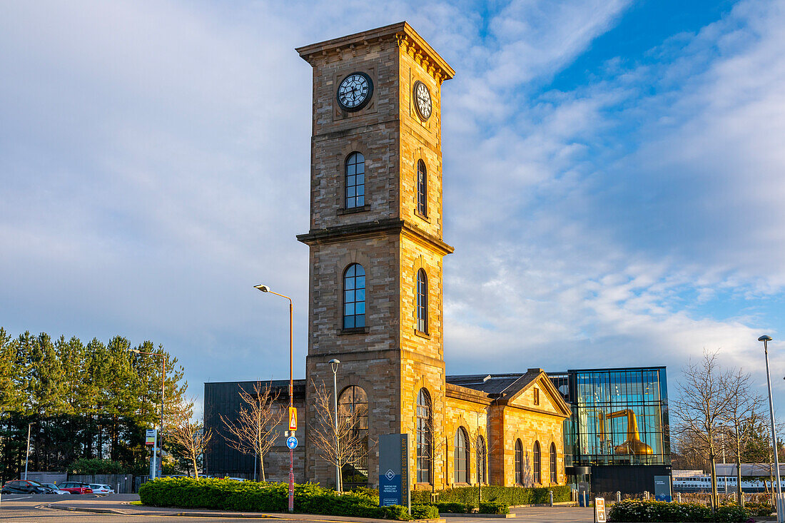 Das Pumphouse, Clydeside Distillery, Queens Dock, Fluss Clyde, Glasgow, Schottland, Vereinigtes Königreich, Europa