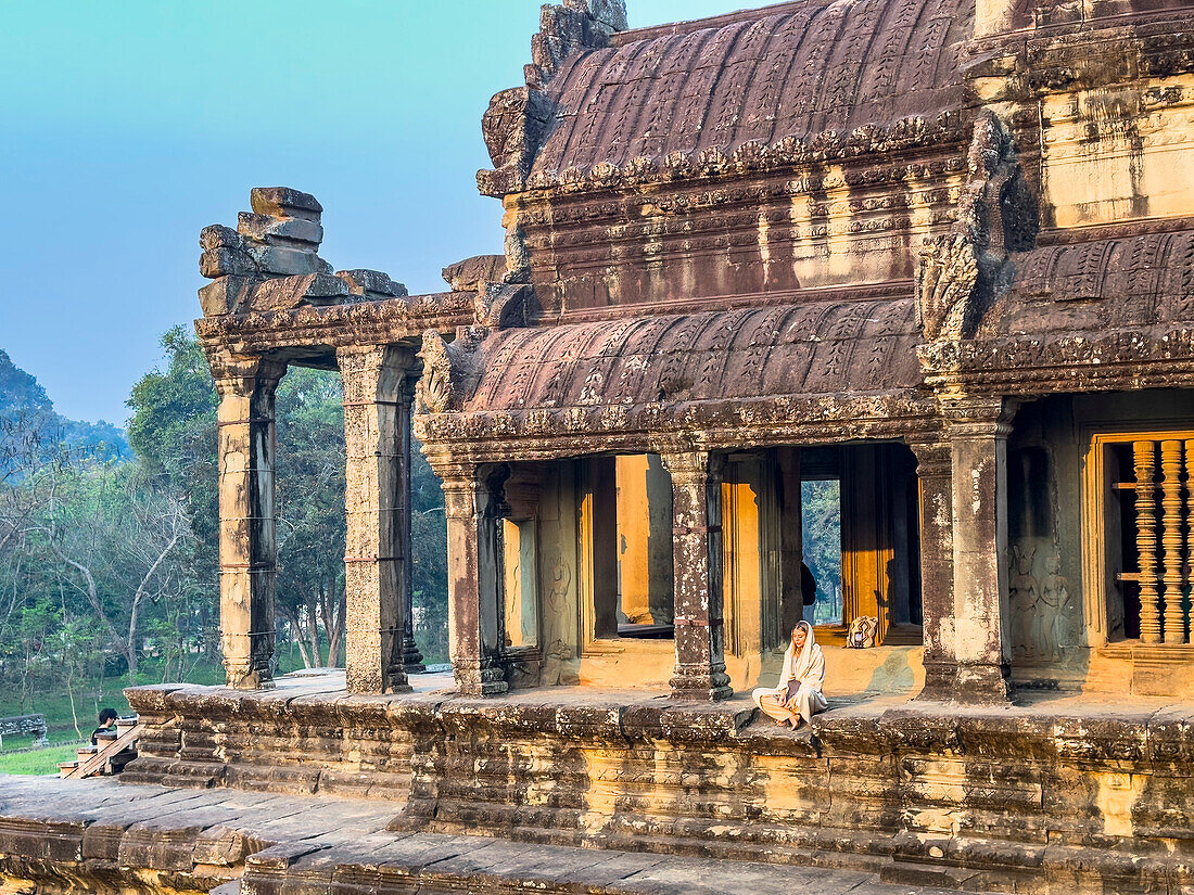 Angkor Wat, UNESCO-Weltkulturerbe, eine hinduistisch-buddhistische Tempelanlage bei Siem Reap, Kambodscha, Indochina, Südostasien, Asien