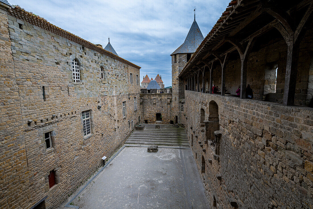 Zitadelle Cite de Carcassonne, UNESCO-Welterbe, Carcassonne, Aude, Okzitanien, Frankreich, Europa