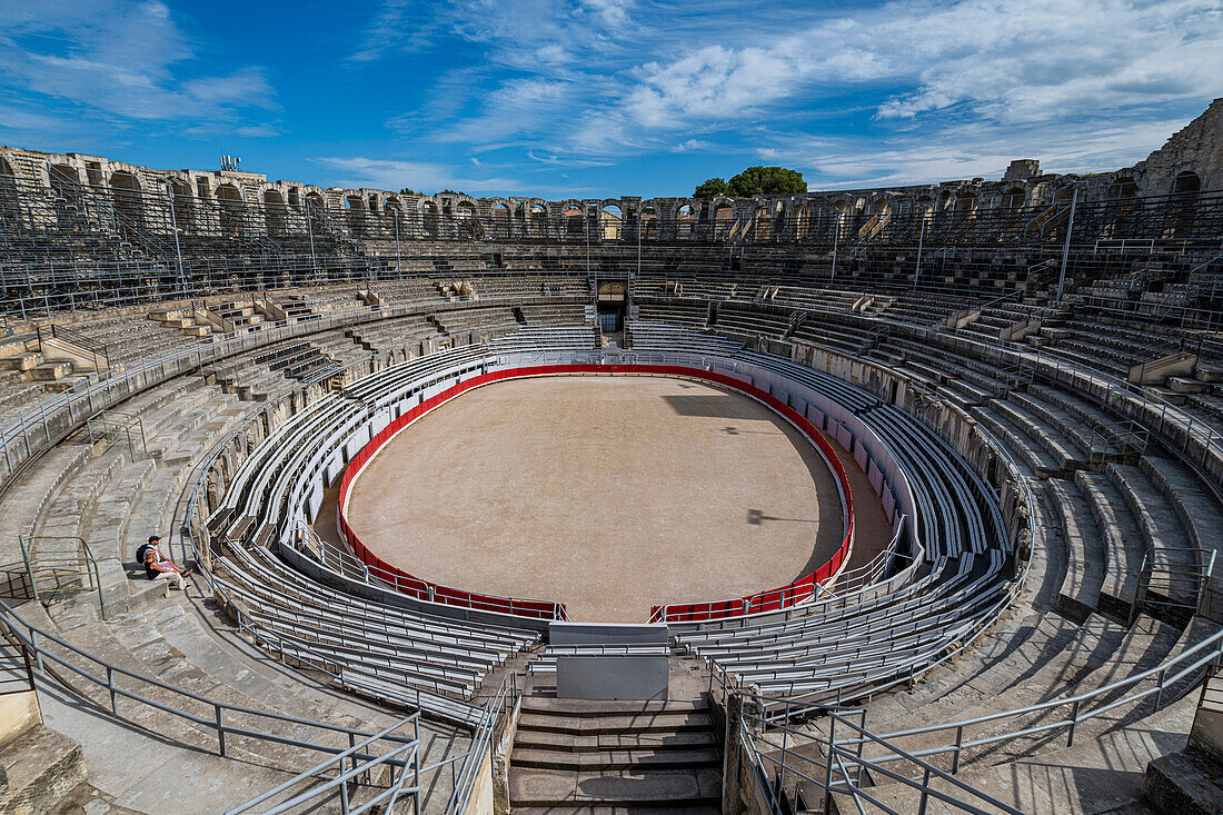 Das römische Amphitheater, Arles, UNESCO-Welterbe, Bouches du Rhone, Provence-Alpes-Cote d'Azur, Frankreich, Europa