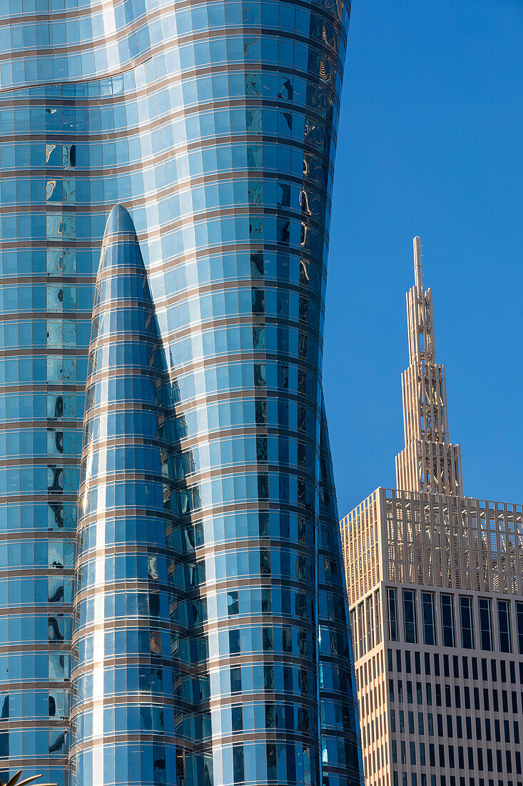 Close Up of Doha Skyline, Doha, Qatar, Middle East