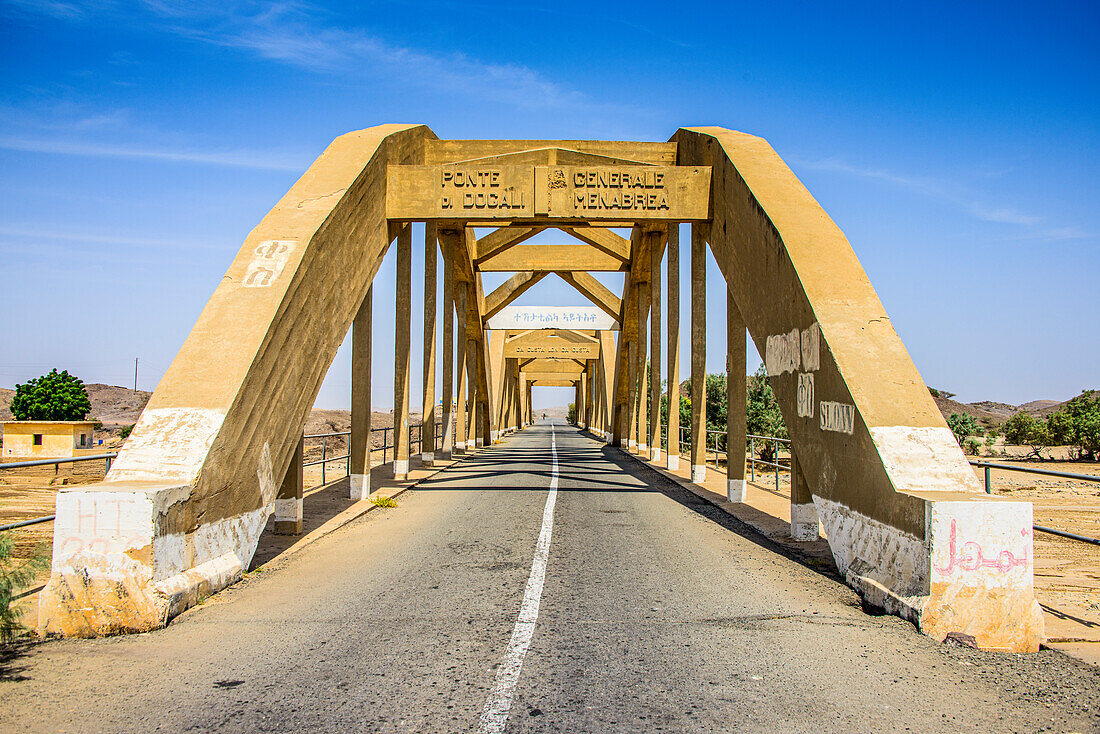 Important river bridge along the road from Massawa to Asmara, Eritrea, Africa