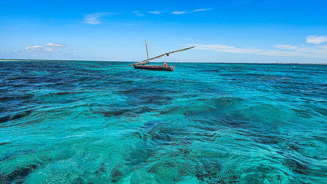 Weißer Sandstrand auf der Insel Goa nahe der Insel Mosambik, Mosambik, Afrika