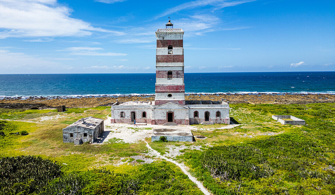 Colonial lighthouse on Goa island near the Island of Mozambique, Mozambique, Africa