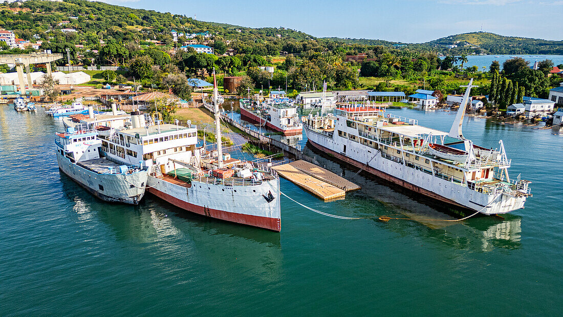 Historic MV Liemba, formerly Graf Goetzen in Kigoma, Lake Tanganyika, Tanzania, East Africa, Africa