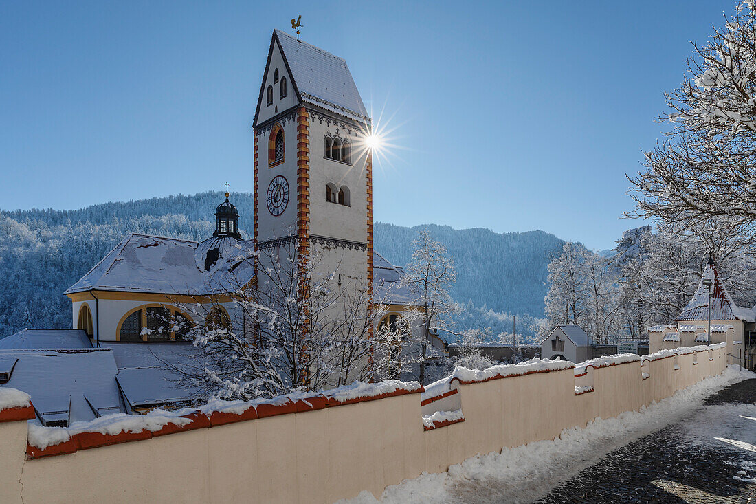 St. Mang Monastery, Fussen, Swabia, Bavarian Alps, Bavaria, Germany, Europe